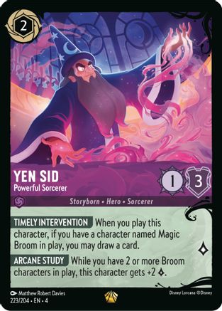 Yen Sid - Powerful Sorcerer (223/204) (223/204) - Illumineers Quest Deep Trouble Cold Foil