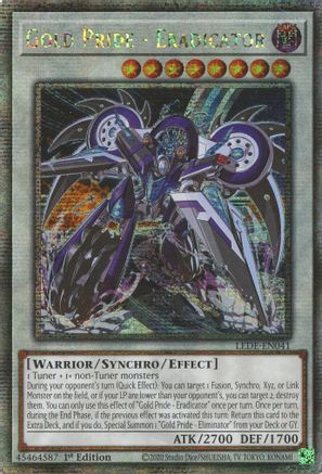 Gold Pride - Eradicator (Quarter Century Secret Rare) (LEDE-EN041) - Legacy of Destruction 1st Edition