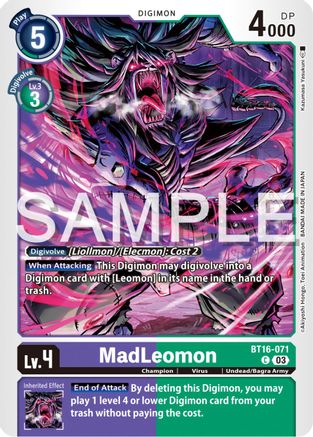 MadLeomon (BT16-071) - Beginning Observer