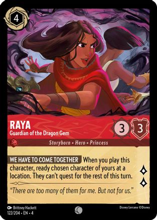 Raya - Guardian of the Dragon Gem (122/204) - Ursulas Return Cold Foil