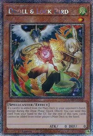 Droll & Lock Bird (Alternate Art) (Platinum Secret Rare) (RA02-EN006) - 25th Anniversary Rarity Collection II 1st Edition