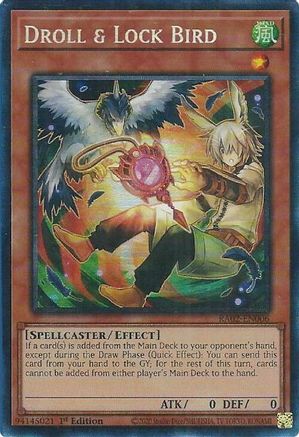 Droll & Lock Bird (Alternate Art) (PCR) (RA02-EN006) - 25th Anniversary Rarity Collection II 1st Edition