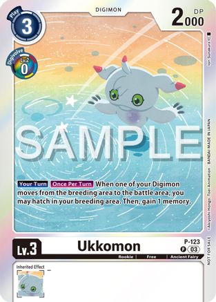 Ukkomon - P-123 (Beginning Observer Pre-Release Winner) (P-123) - Digimon Promotion Cards Foil