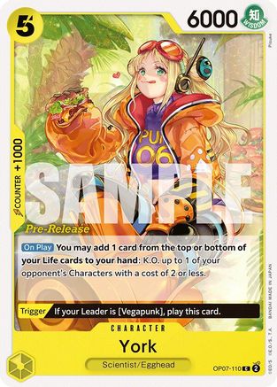 York (OP07-110) - 500 Years in the Future Pre-Release Cards