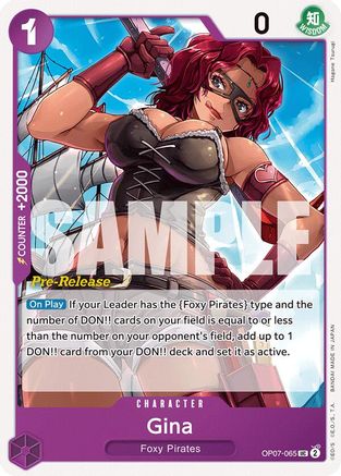 Gina (OP07-065) - 500 Years in the Future Pre-Release Cards