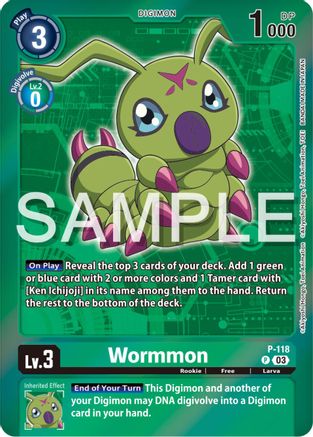 Wormmon - P-118 (Digimon Adventure Box 2024) (P-118) - Digimon Promotion Cards Foil