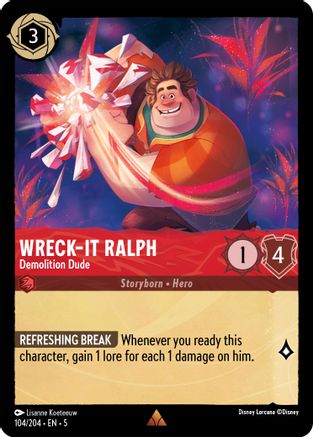 Wreck-It Ralph - Demolition Dude (104/204) - Shimmering Skies Cold Foil