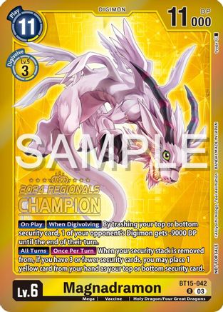 Magnadramon (2024 Regionals Champion) (BT15-042) - Exceed Apocalypse Foil