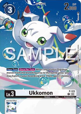 Ukkomon - P-123 (Digimon Adventure 02: The Beginning Set) (P-123) - Digimon Promotion Cards Foil