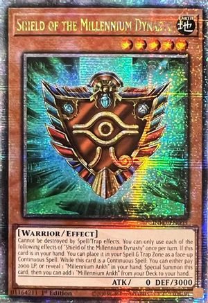 Shield of the Millennium Dynasty (Quarter Century Secret Rare) (INFO-EN003) - The Infinite Forbidden 1st Edition