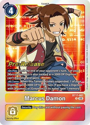 Marcus Damon (BT17-087) - Secret Crisis Pre-Release Cards Foil