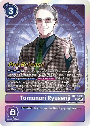 Tomonori Ryusenji (BT17-090) - Secret Crisis Pre-Release Cards Foil