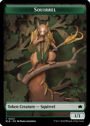 Squirrel // Darkstar Augur Double-Sided Token (BLB-23 // 11) -  Foil