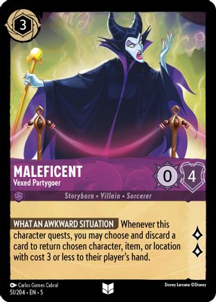 Maleficent - Vexed Partygoer (51/204) - Shimmering Skies Cold Foil