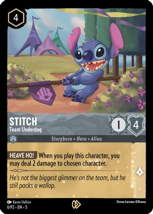 Stitch - Team Underdog (6) - Disney Lorcana Promo Cards Cold Foil