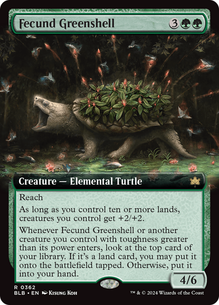 Fecund Greenshell (BLB-362) - : (Extended Art) Foil