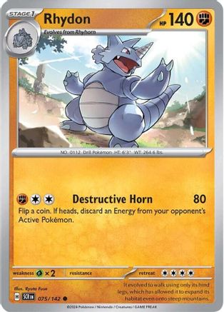 Rhydon 75 - Reverse Holofoil