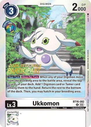 Ukkomon (2024 Regionals Participant) (BT16-082) - Beginning Observer Foil