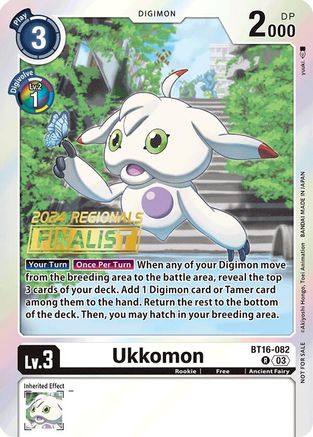 Ukkomon (2024 Regionals Finalist) (BT16-082) - Beginning Observer Foil