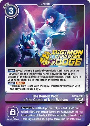 The Demon Wolf of the Castle of Nine Wolves (Judge Pack 6) (BT16-099) - Beginning Observer Foil