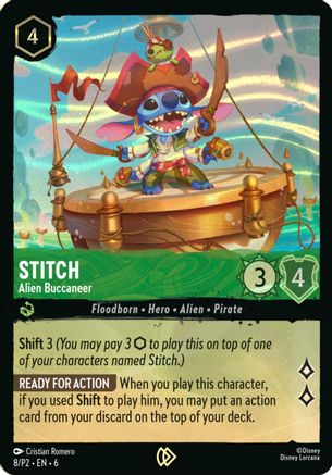 Stitch - Alien Buccaneer (Stitch Collector's Gift Set Promo) (8) - Disney Lorcana Promo Cards Holofoil