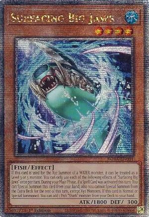 Surfacing Big Jaws (Quarter Century Secret Rare) (ROTA-EN001) - Rage of the Abyss 1st Edition