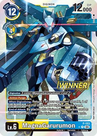 MagnaGarurumon (Store Tournament 2024 Oct. - Dec. Winner Pack) (P-153) - Digimon Promotion Cards Foil