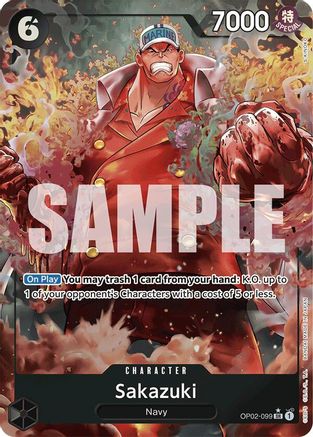 Sakazuki (Alternate Art) (OP02-099) - Premium Booster -The Best- Foil