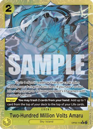 Two-Hundred Million Volts Amaru (Alternate Art) (OP05-115) - Premium Booster -The Best- Foil