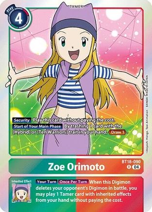 Zoe Orimoto (BT18-090) - Release Special Booster 2.0 Foil