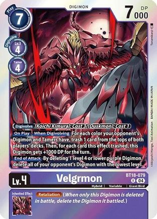 Velgrmon (BT18-079) - Release Special Booster 2.0 Foil