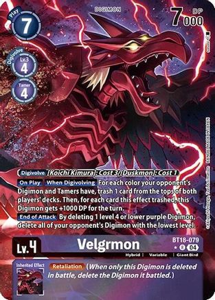 Velgrmon (Alternate Art) (BT18-079) - Release Special Booster 2.0 Foil