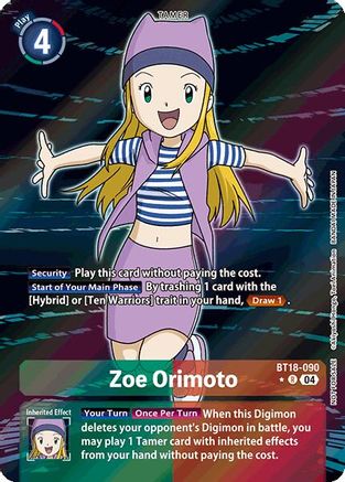 Zoe Orimoto (Release Special Booster 2.0: Box Promotion Pack) (BT18-090) - Release Special Booster 2.0 Foil