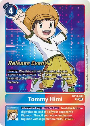 Tommy Himi (BT18-089) - Release Special Booster 2.0 Celebration Event Cards Foil