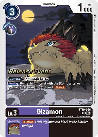 Gizamon (BT19-066) - Release Special Booster 2.0 Pre-Release Cards Foil