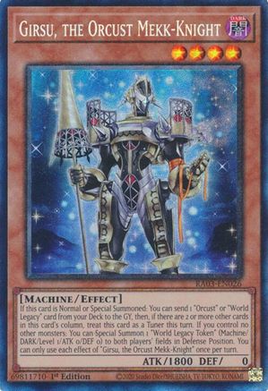 Girsu, the Orcust Mekk-Knight (PCR) (RA03-EN026) - Quarter Century Bonanza 1st Edition