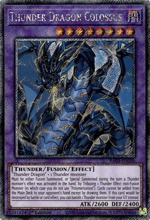 Thunder Dragon Colossus (Platinum Secret Rare) (RA03-EN036) - Quarter Century Bonanza 1st Edition