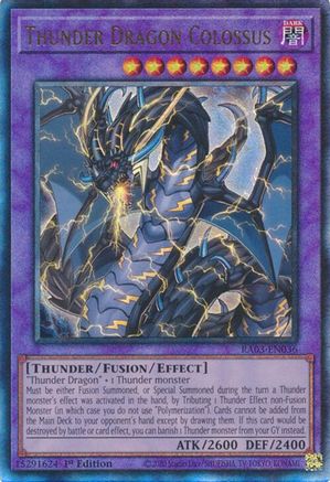 Thunder Dragon Colossus (PUR) (RA03-EN036) - Quarter Century Bonanza 1st Edition