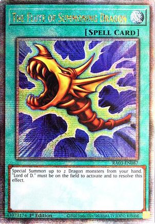 The Flute of Summoning Dragon (Quarter Century Secret Rare) (RA03-EN087) - Quarter Century Bonanza 1st Edition