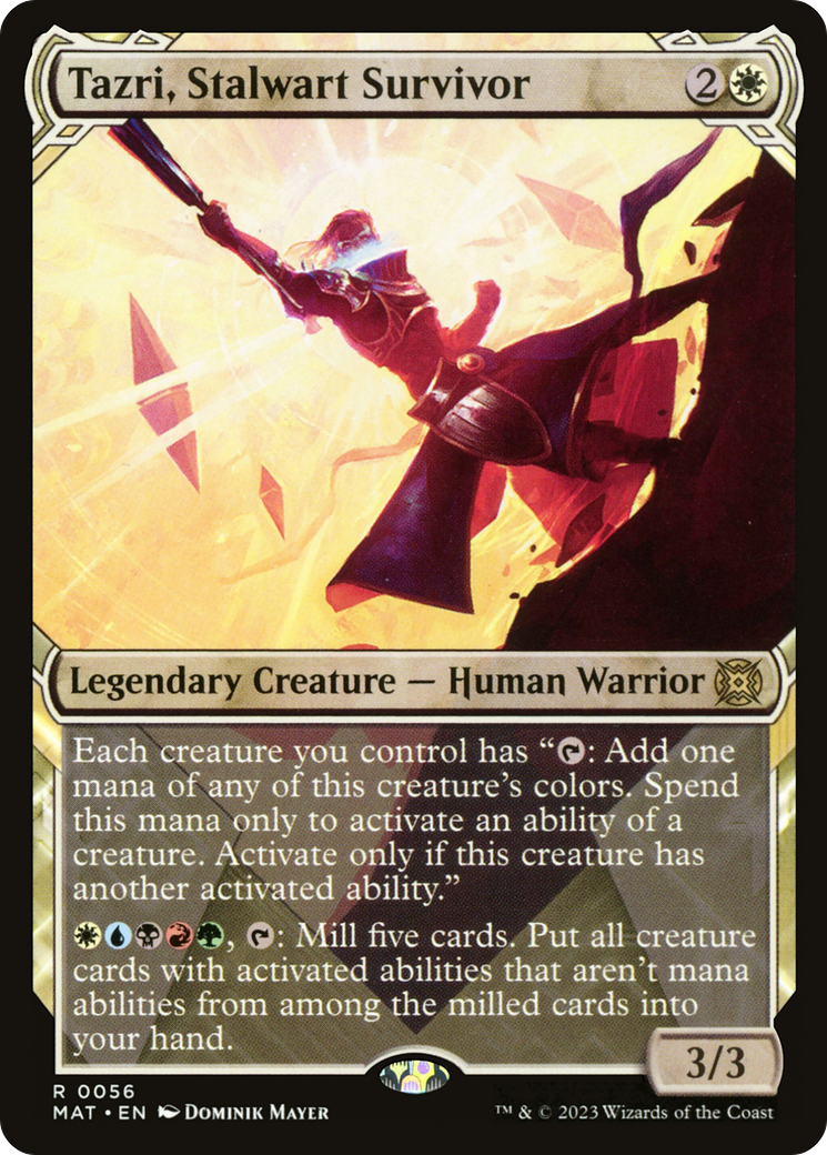 Tazri, Stalwart Survivor (MAT-056) - : (Showcase) Foil