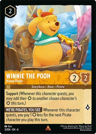 Winnie the Pooh - Hunny Pirate (3/204) - Azurite Sea Cold Foil