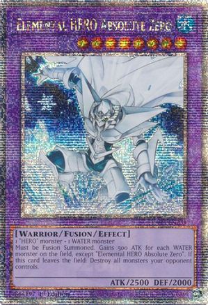 Elemental HERO Absolute Zero (Quarter Century Secret Rare) (RA03-EN231) - Quarter Century Bonanza 1st Edition