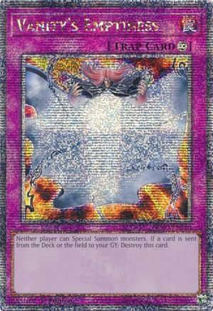 Vanity's Emptiness (Quarter Century Secret Rare) (RA03-EN246) - Quarter Century Bonanza 1st Edition