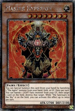 Master Hyperion (Platinum Secret Rare) (RA03-EN252) - Quarter Century Bonanza 1st Edition