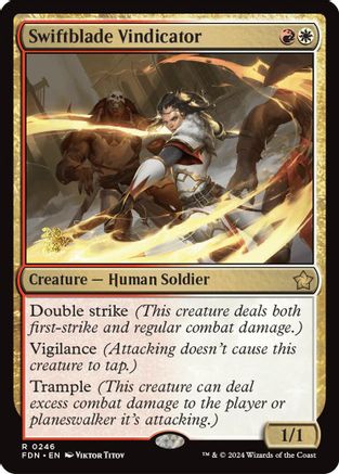 Swiftblade Vindicator (FDN) (PRE-246) -  Foil