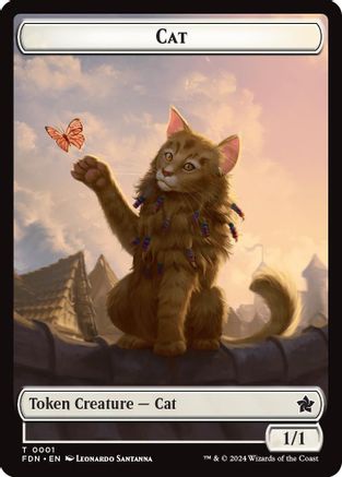 Cat (0001) // Cat (0002) Doubled-Sided Token (FDN-1 // 2) -