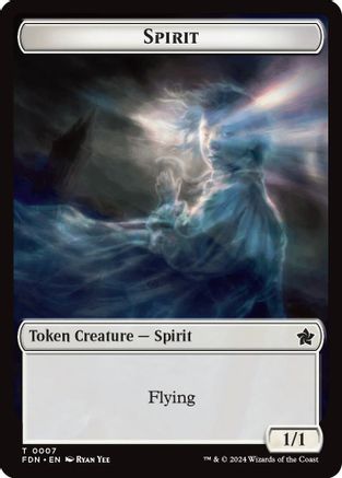 Spirit // Cat (0001) Doubled-Sided Token (FDN-1 // 7) -  Foil