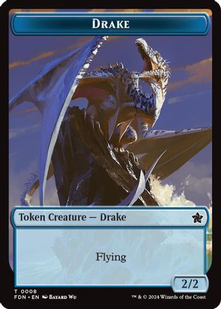 Drake // Goblin Doubled-Sided Token (FDN-8 // 18) -  Foil