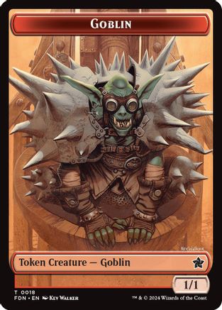 Goblin // Insect Doubled-Sided Token (FDN-18 // 21) -  Foil