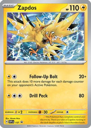 Zapdos - 157 157 - Holofoil